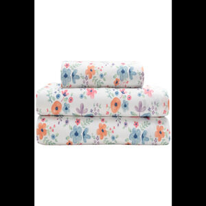 Elite Home Microfiber Watercolor Collection Watercolor Multi